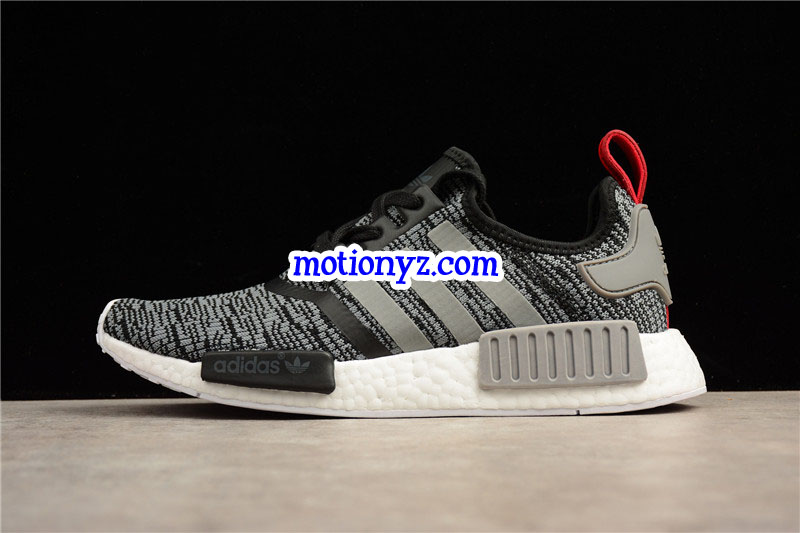 Real Boost Adidas NMD R1 PK Grey Red BB2884